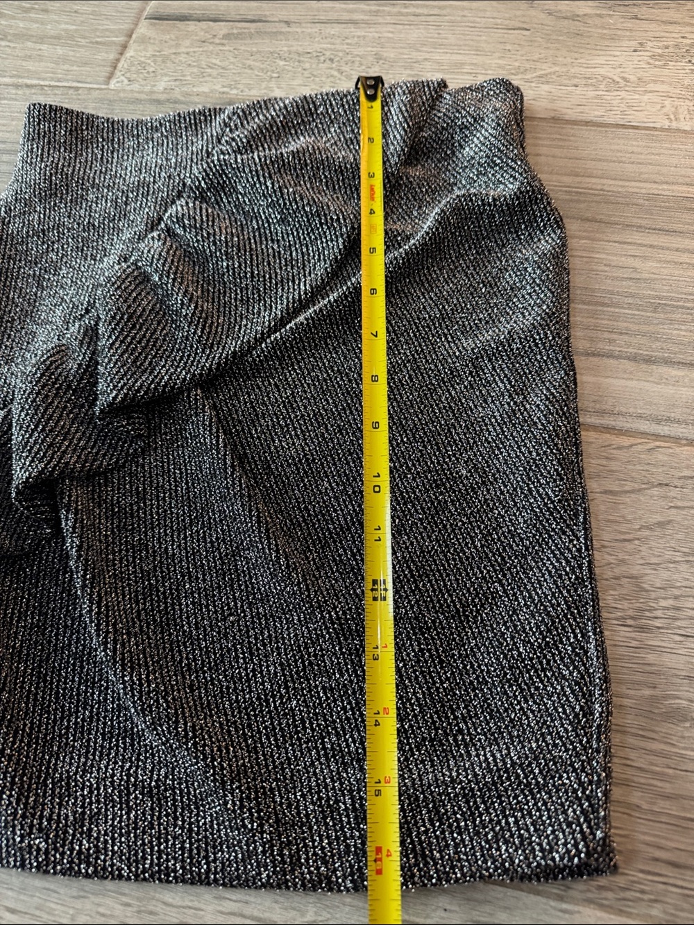 IRO Metallic Ruffled Ribbed Knit Mini Skirt. - Picture 9 of 10